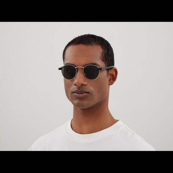 NEW Saint Laurent SL707 001 Silver Havana Grey Oval Unisex Sunglasses - Picture 12 of 12